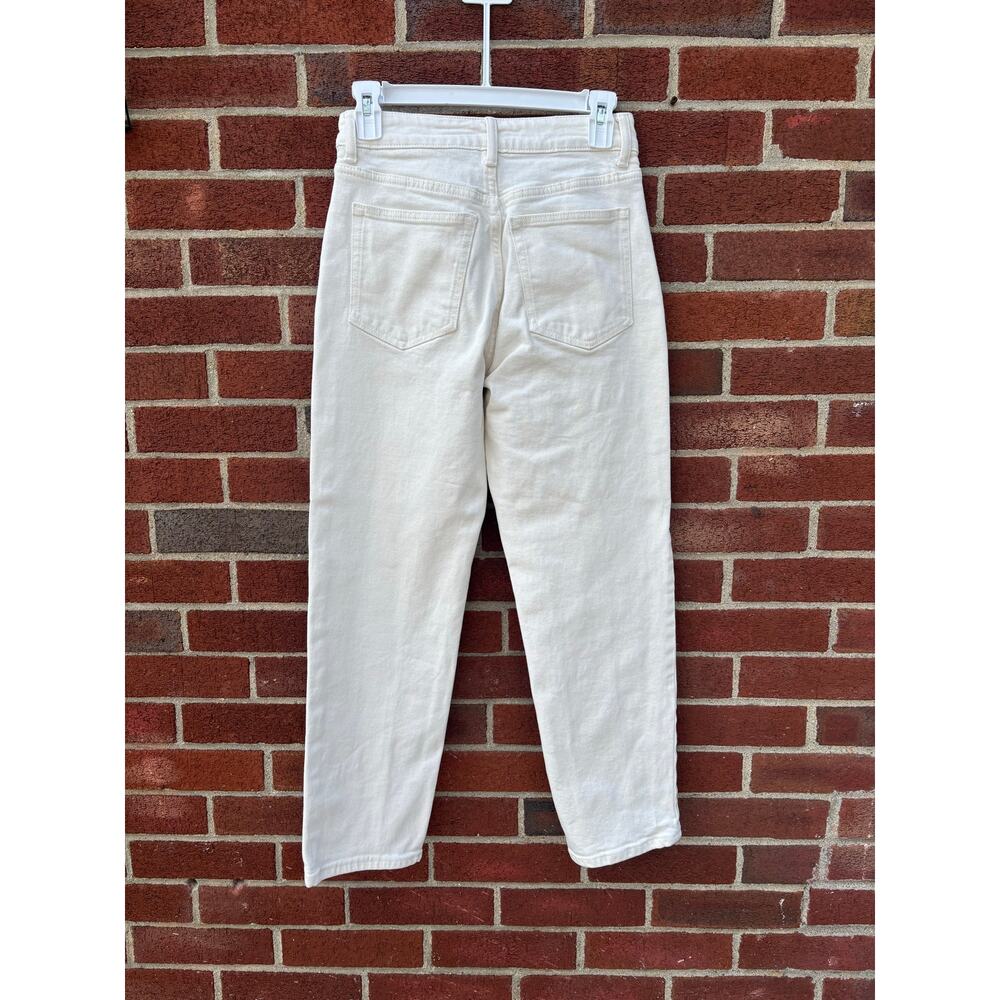 H&M White High Rise Straight Leg Jeans Womens US 2 EU 34 Denim Pants - Picture 8 of 8